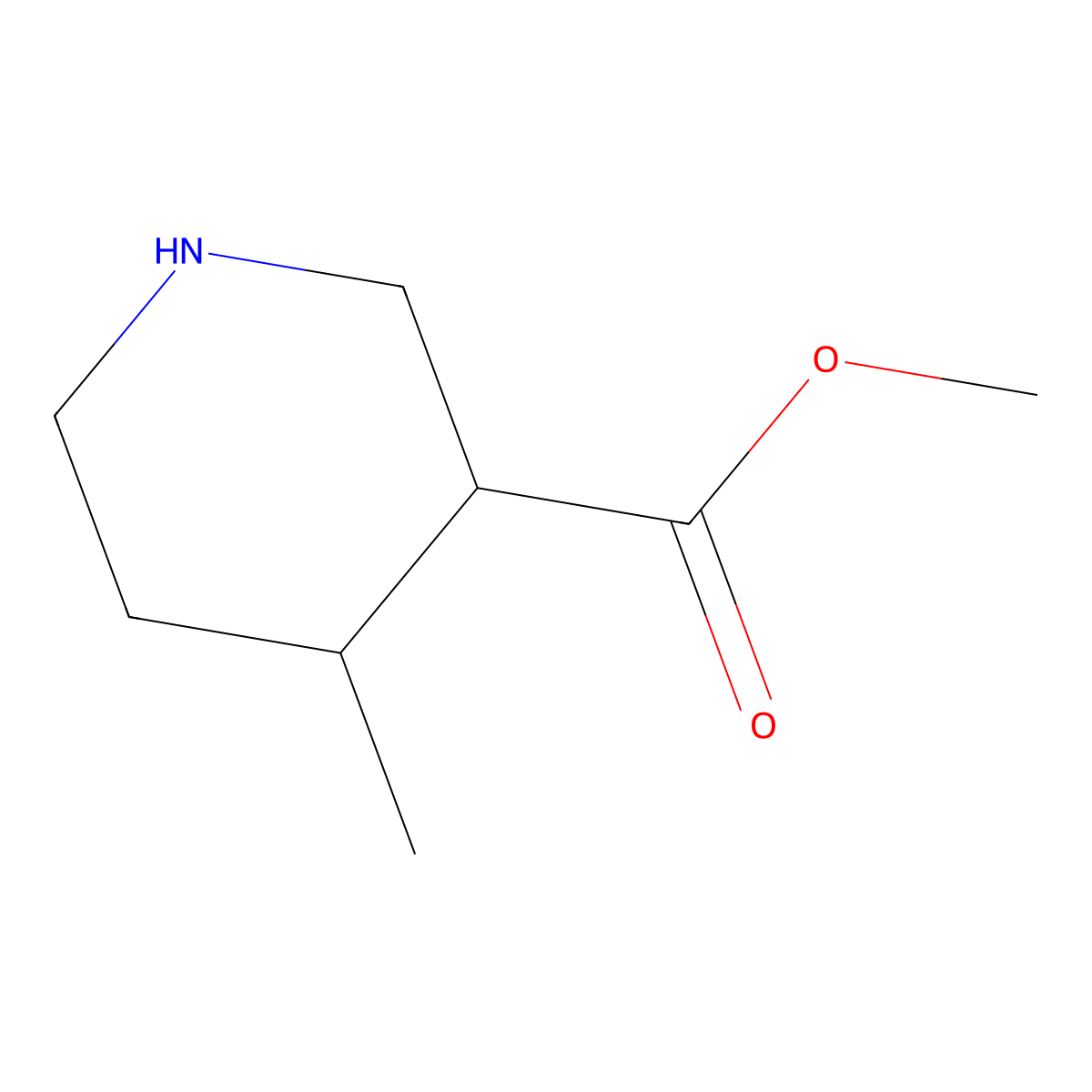 methyl (3S,4R)-4-methylpiperidine-3-carboxylate molecular structure, CAS 1009376-57-1