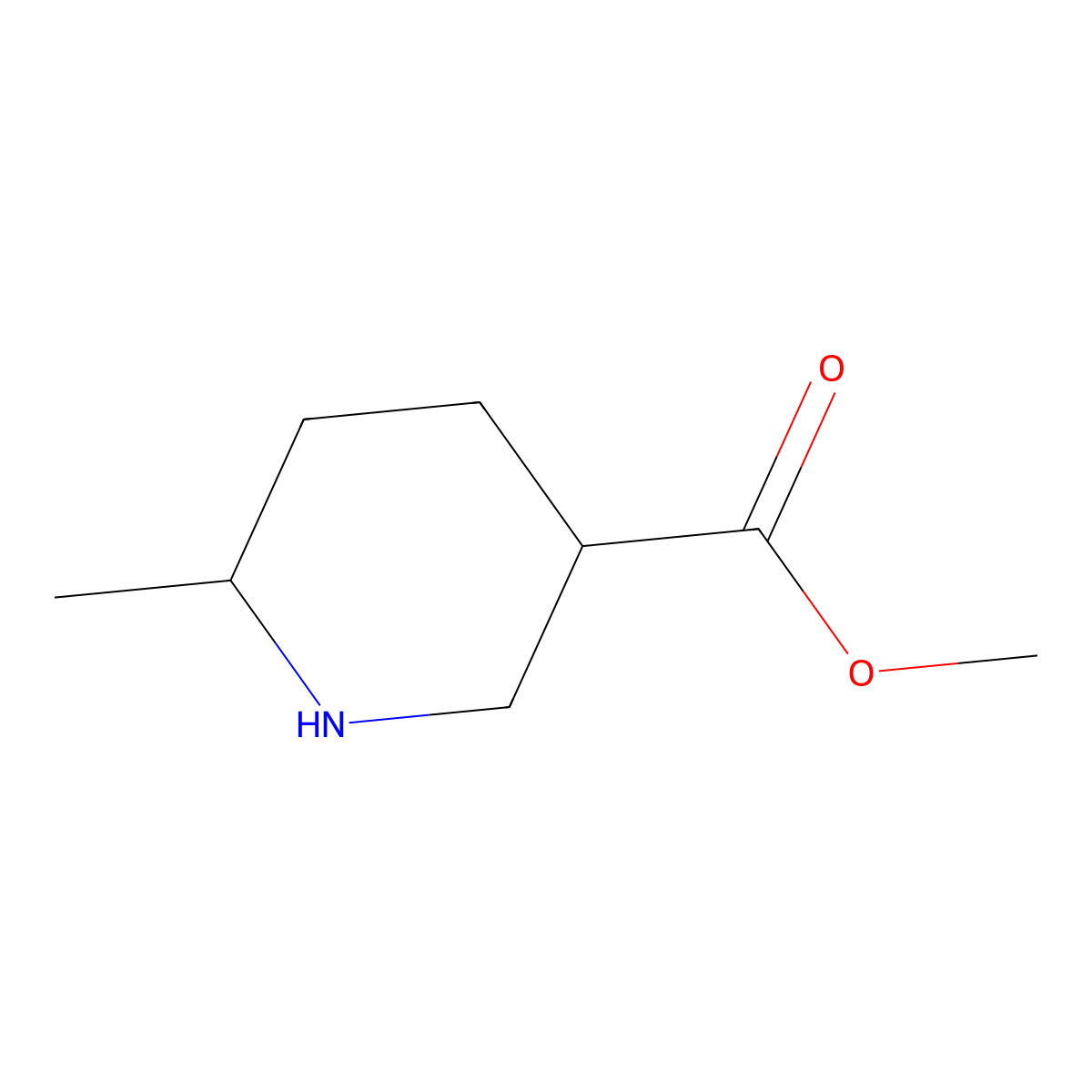 methyl (3S,6S)-6-methylpiperidine-3-carboxylate molecular structure, CAS 1009376-90-2
