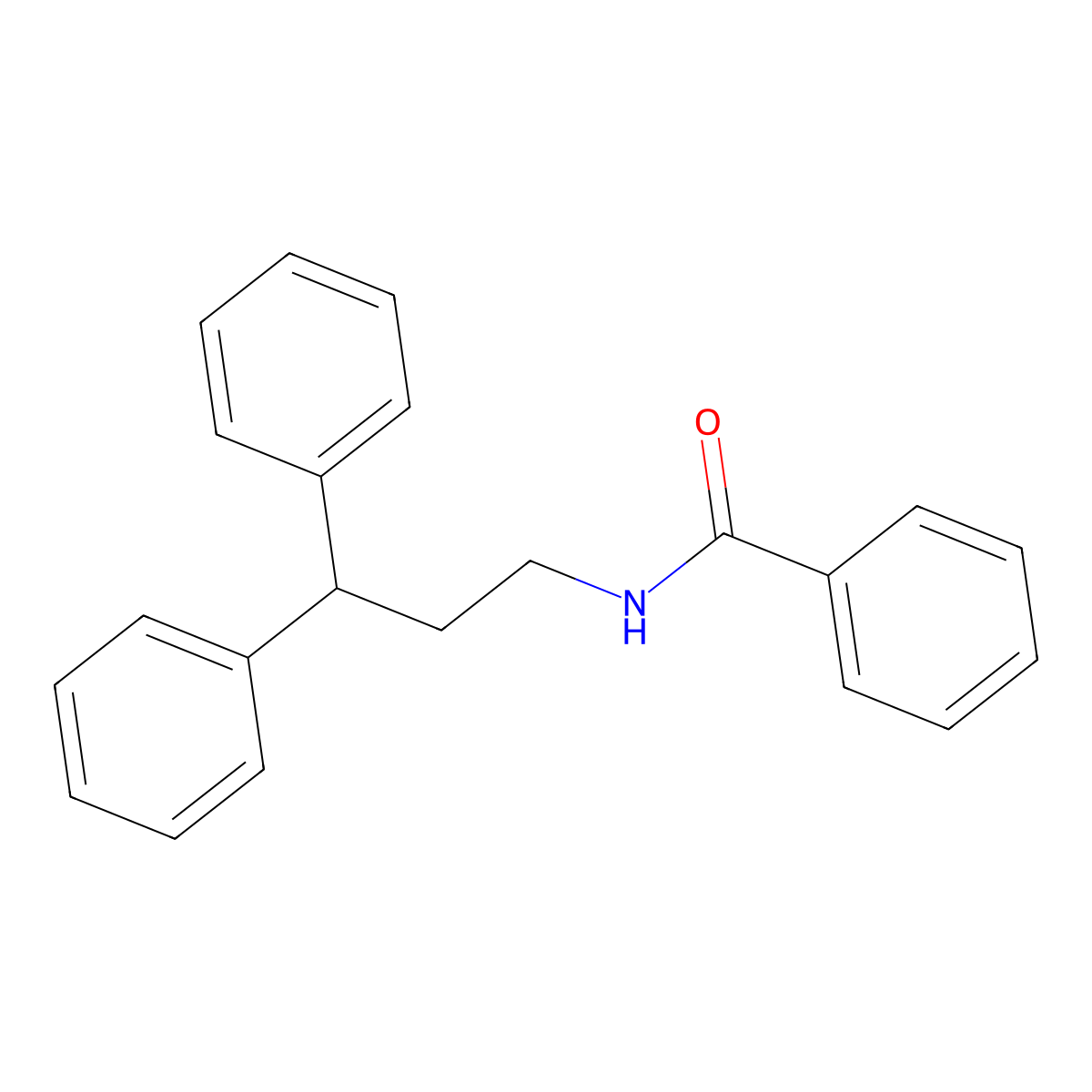 N-(3,3-diphenylpropyl)benzamide molecular structure, CAS 100938-80-5
