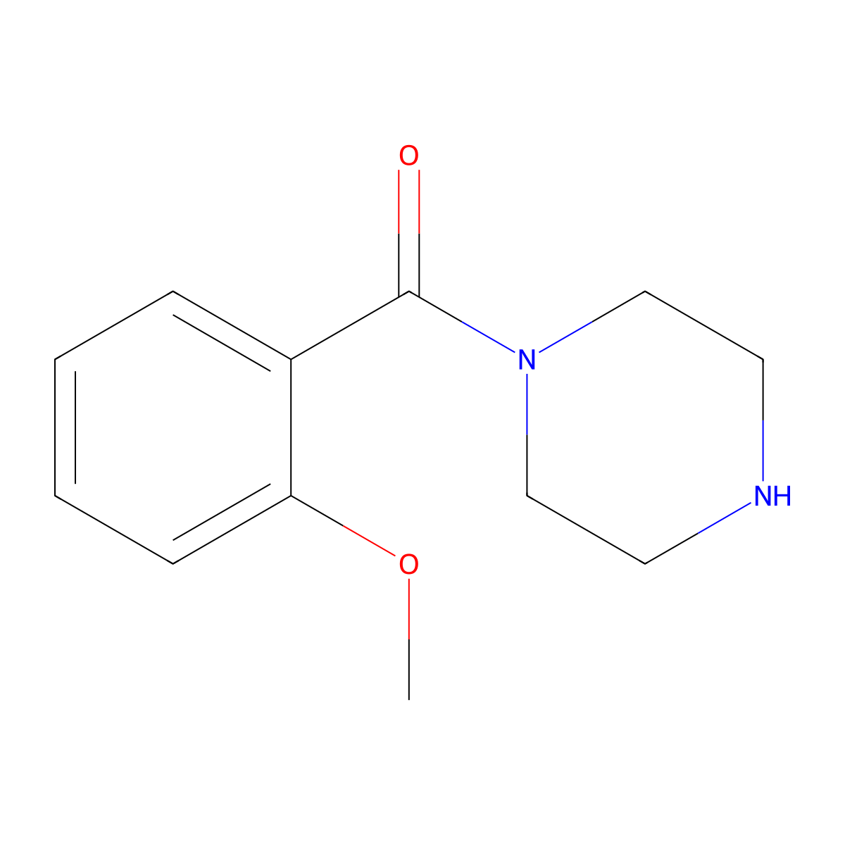 1-(2-Methoxybenzoyl)piperazine molecular structure, CAS 100939-88-6