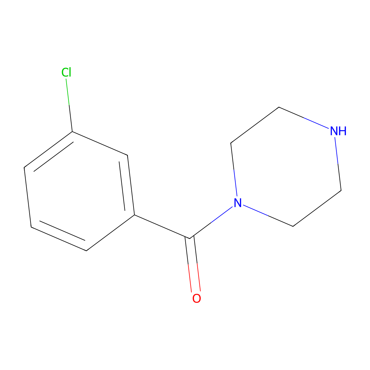 1-(3-Chlorobenzoyl)piperazine molecular structure, CAS 100939-90-0