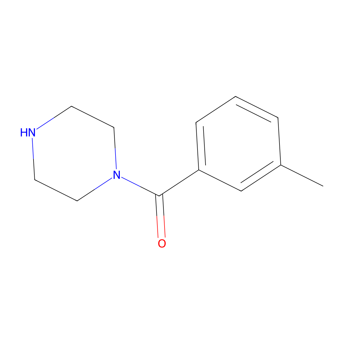 (3-Methylphenyl)(piperazin-1-yl)methanone molecular structure, CAS 100939-91-1