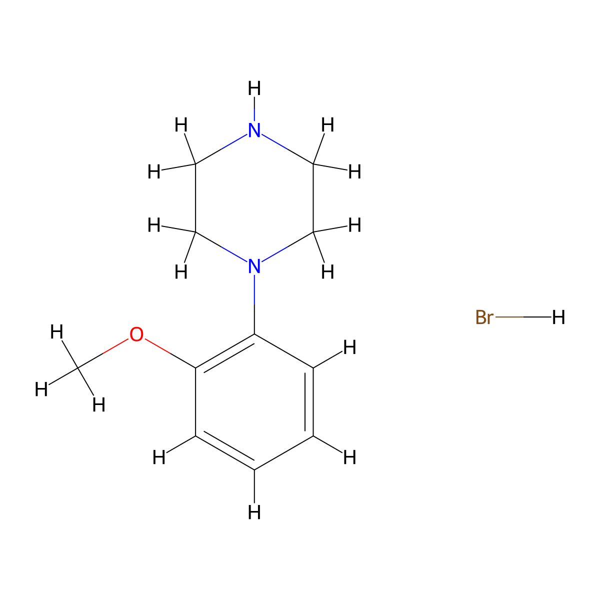 1-(2-Methoxyphenyl)piperazine hydrobromide molecular structure, CAS 100939-96-6