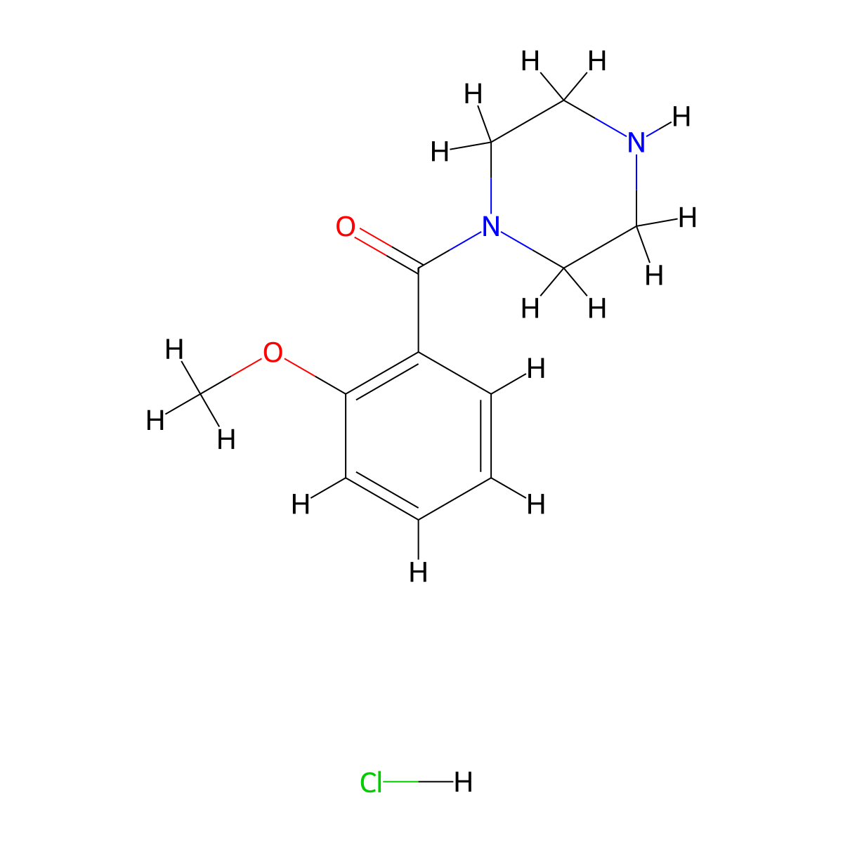 1-(2-Methoxybenzoyl)piperazine hydrochloride molecular structure, CAS 100939-98-8
