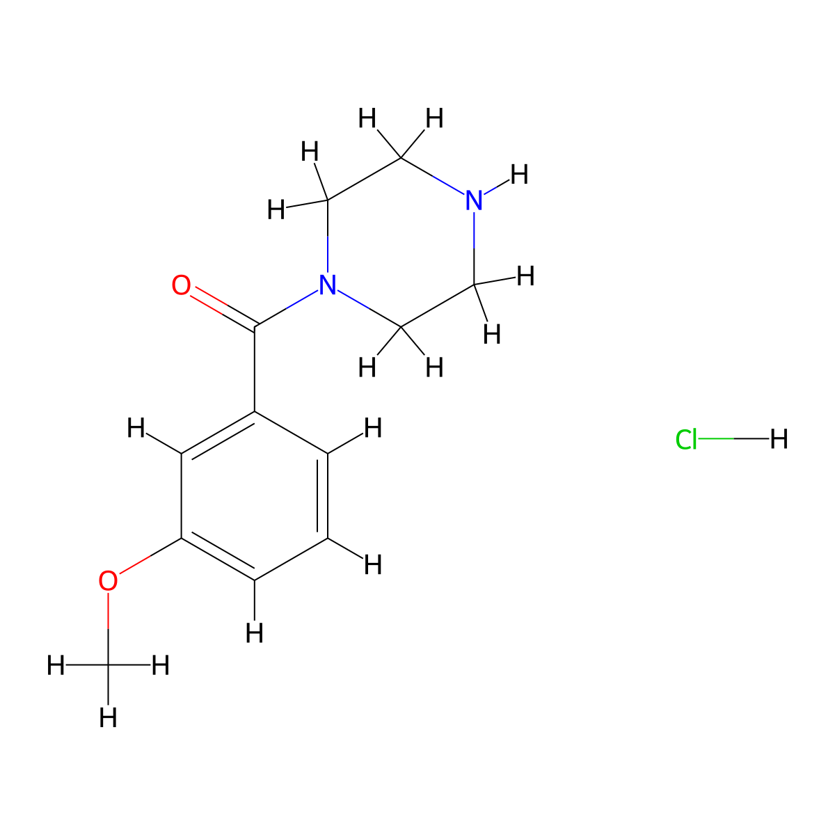 1-(3-Methoxybenzoyl)piperazine hydrochloride molecular structure, CAS 100939-99-9