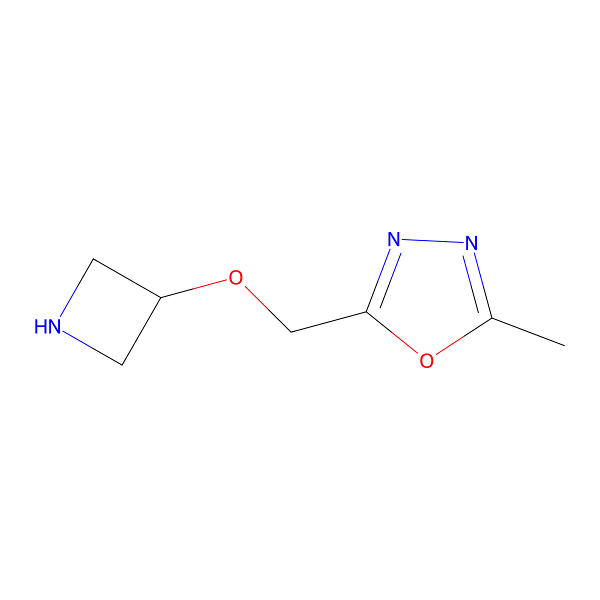2-[(Azetidin-3-yloxy)methyl]-5-methyl-1,3,4-oxadiazole molecular structure, CAS 1009409-61-3