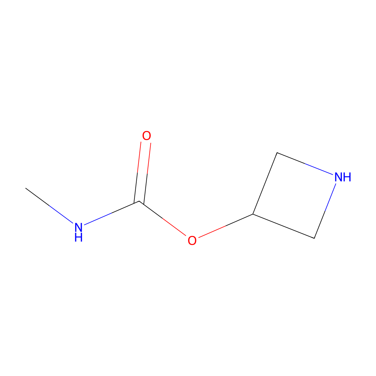 azetidin-3-yl N-methylcarbamate molecular structure, CAS 1009409-62-4