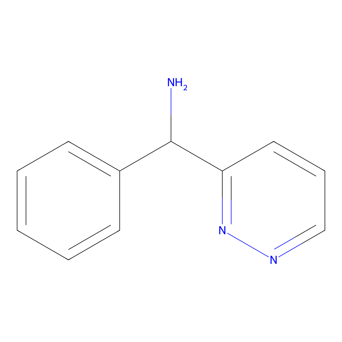 Phenyl(pyridazin-3-yl)methanamine molecular structure, CAS 1009409-73-7