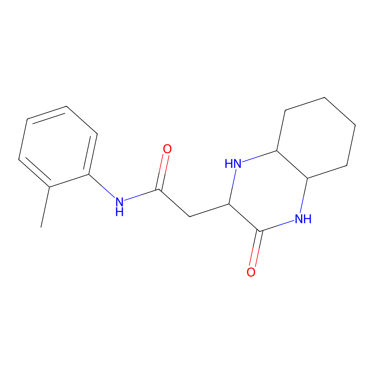 2-(3-Oxo-decahydro-quinoxalin-2-yl)-N-o-tolyl-acetamide molecular structure, CAS 1009416-06-1