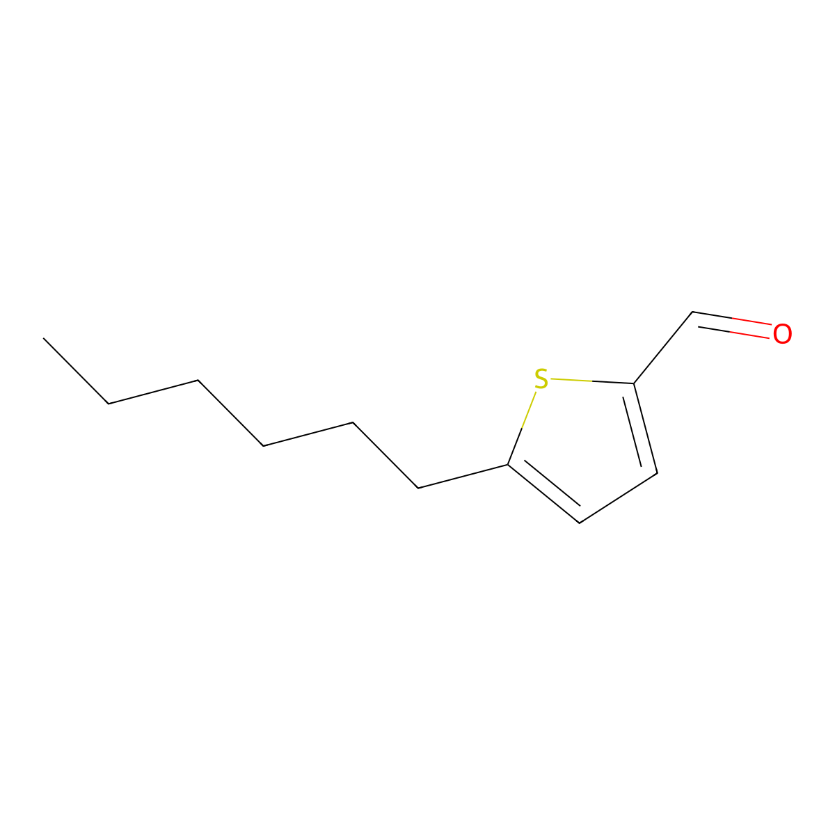 5-Hexylthiophene-2-carboxaldehyde molecular structure, CAS 100943-46-2