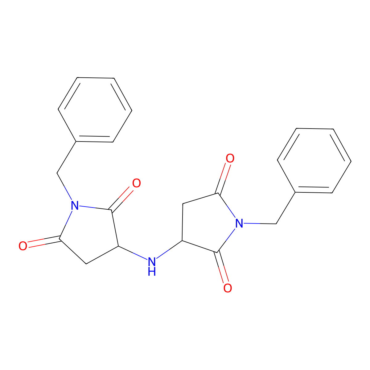 3-{[2,5-Dioxo-1-benzylazolidin-3-yl]amino}-1-benzylazolidine-2,5-dione molecular structure, CAS 1009434-74-5
