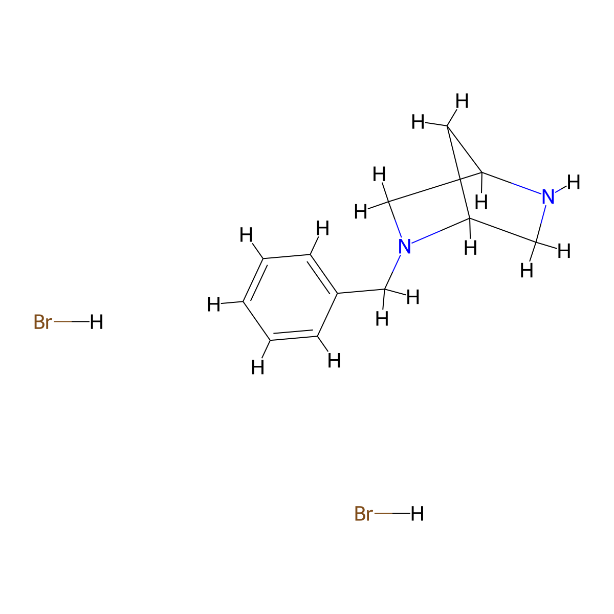 2-Benzyl-2,5-diazabicyclo[2.2.1]heptane dihydrobromide molecular structure, CAS 100944-15-8