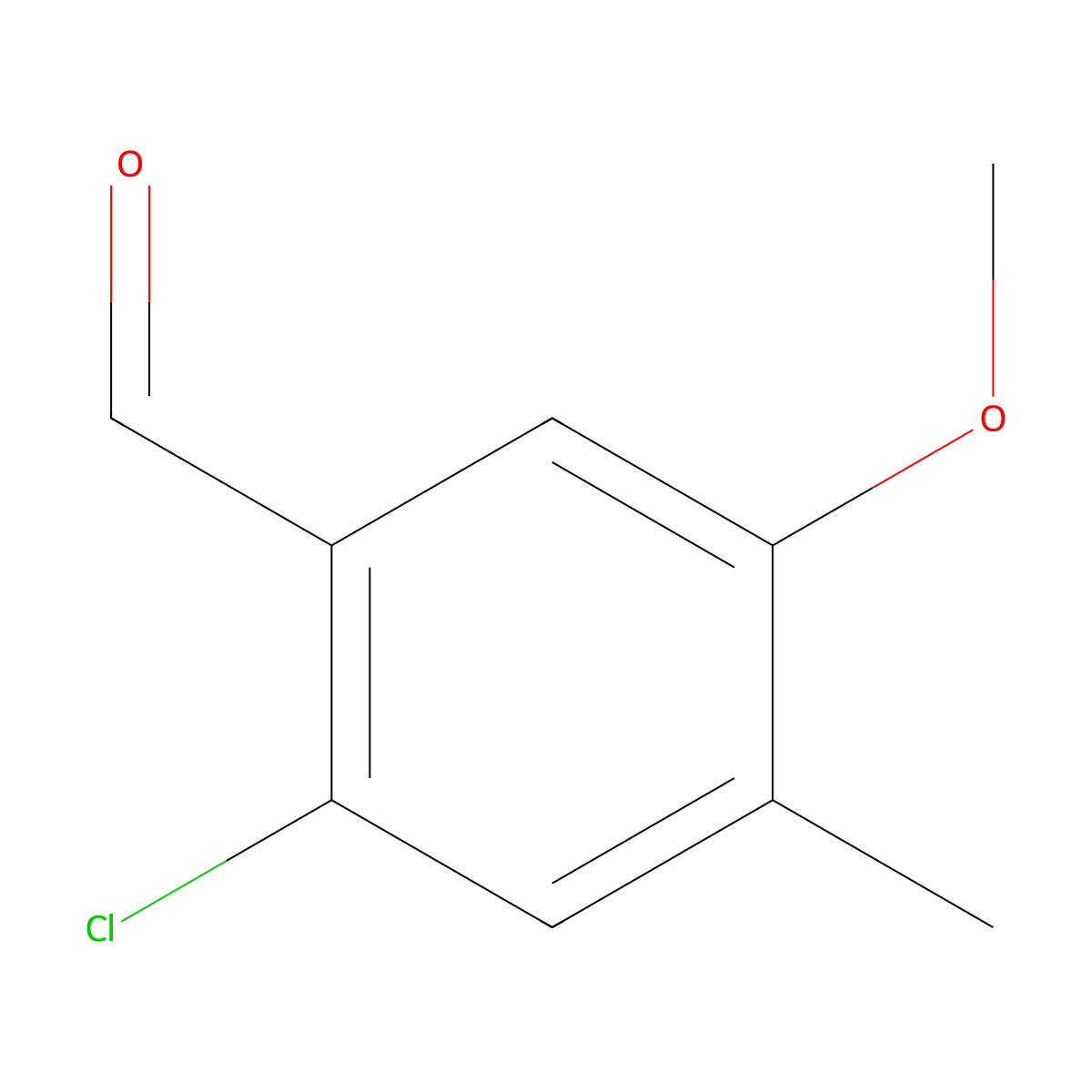 2-Chloro-5-methoxy-4-methylbenzaldehyde molecular structure, CAS 100948-46-7