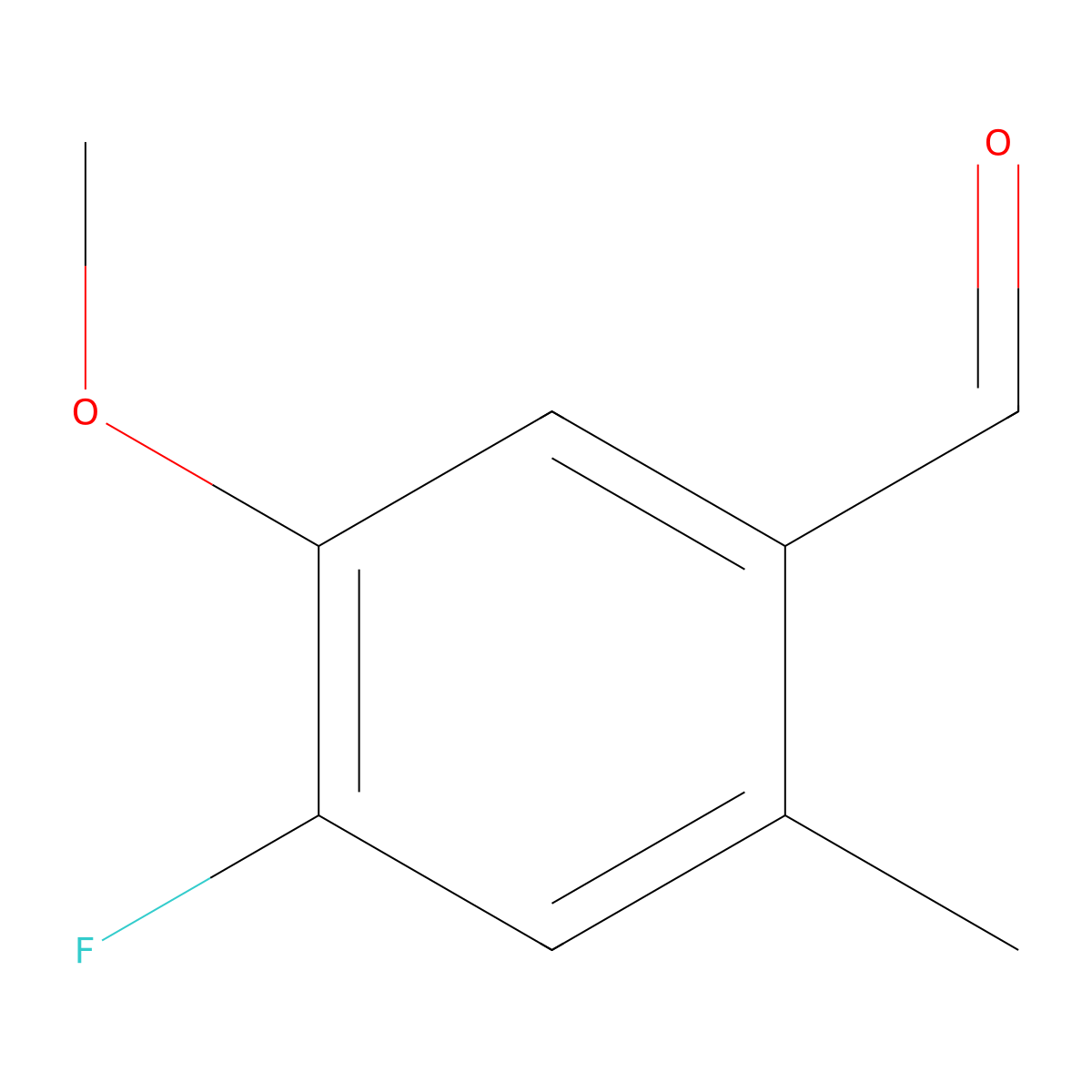 4-Fluoro-5-methoxy-2-methylbenzaldehyde molecular structure, CAS 100948-47-8