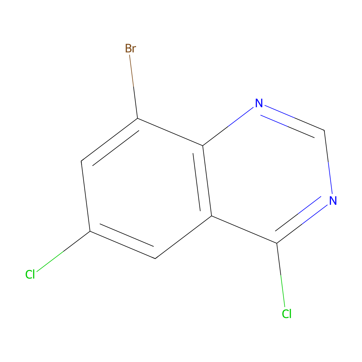 8-Bromo-4,6-dichloroquinazoline molecular structure, CAS 100948-94-5
