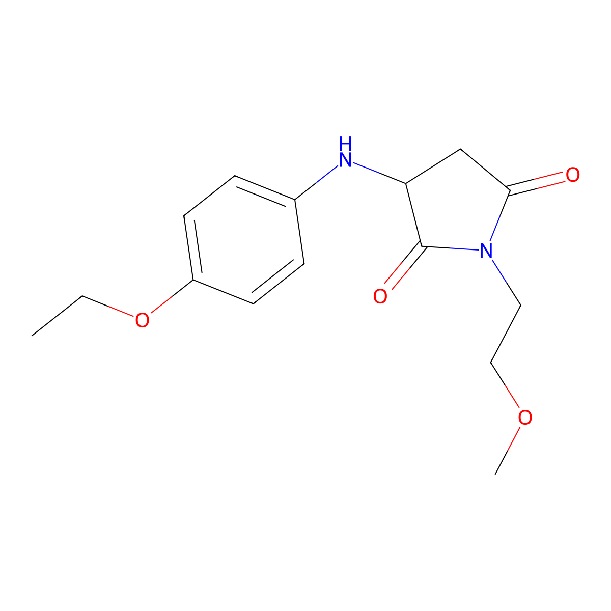 3-((4-Ethoxyphenyl)amino)-1-(2-methoxyethyl)pyrrolidine-2,5-dione molecular structure, CAS 1009482-74-9