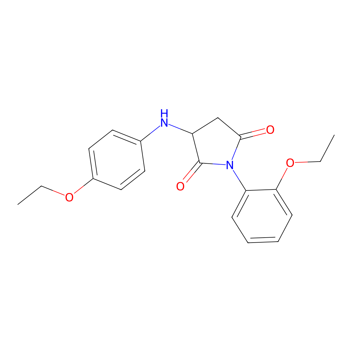 3-(4-Ethoxyanilino)-1-(2-ethoxyphenyl)pyrrolidine-2,5-dione molecular structure, CAS 1009482-77-2