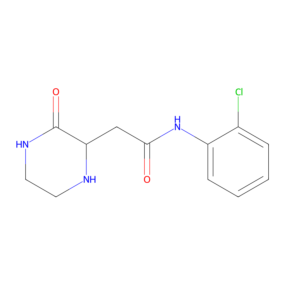 N-(2-chlorophenyl)-2-(3-oxopiperazin-2-yl)acetamide molecular structure, CAS 1009487-45-9