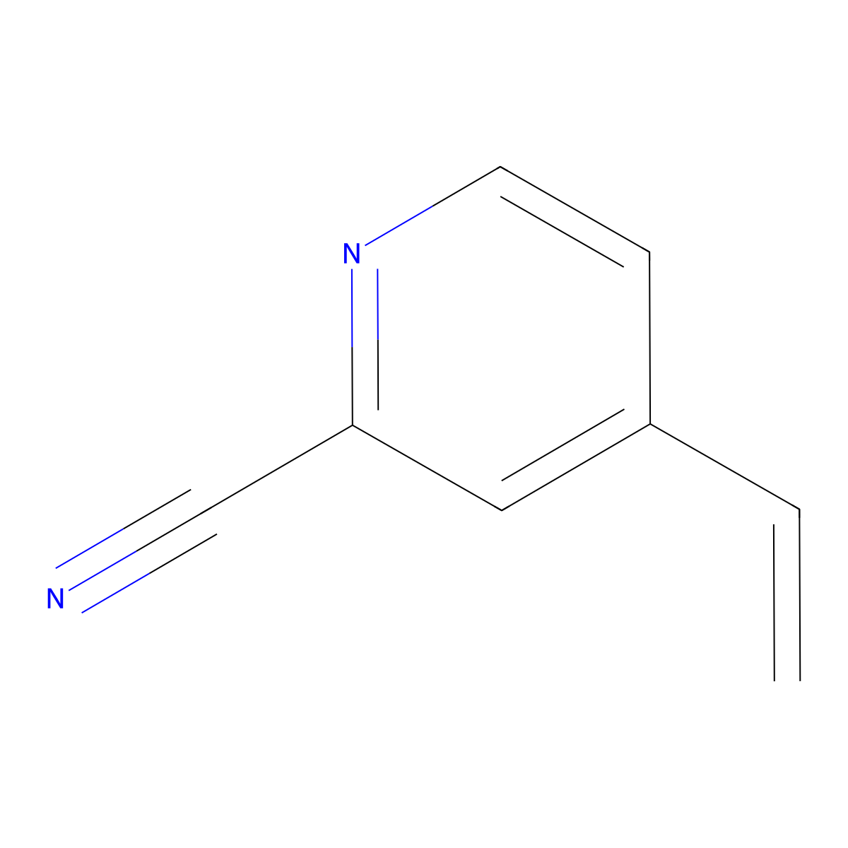 4-Ethenyl-2-pyridinecarbonitrile molecular structure, CAS 100949-03-9