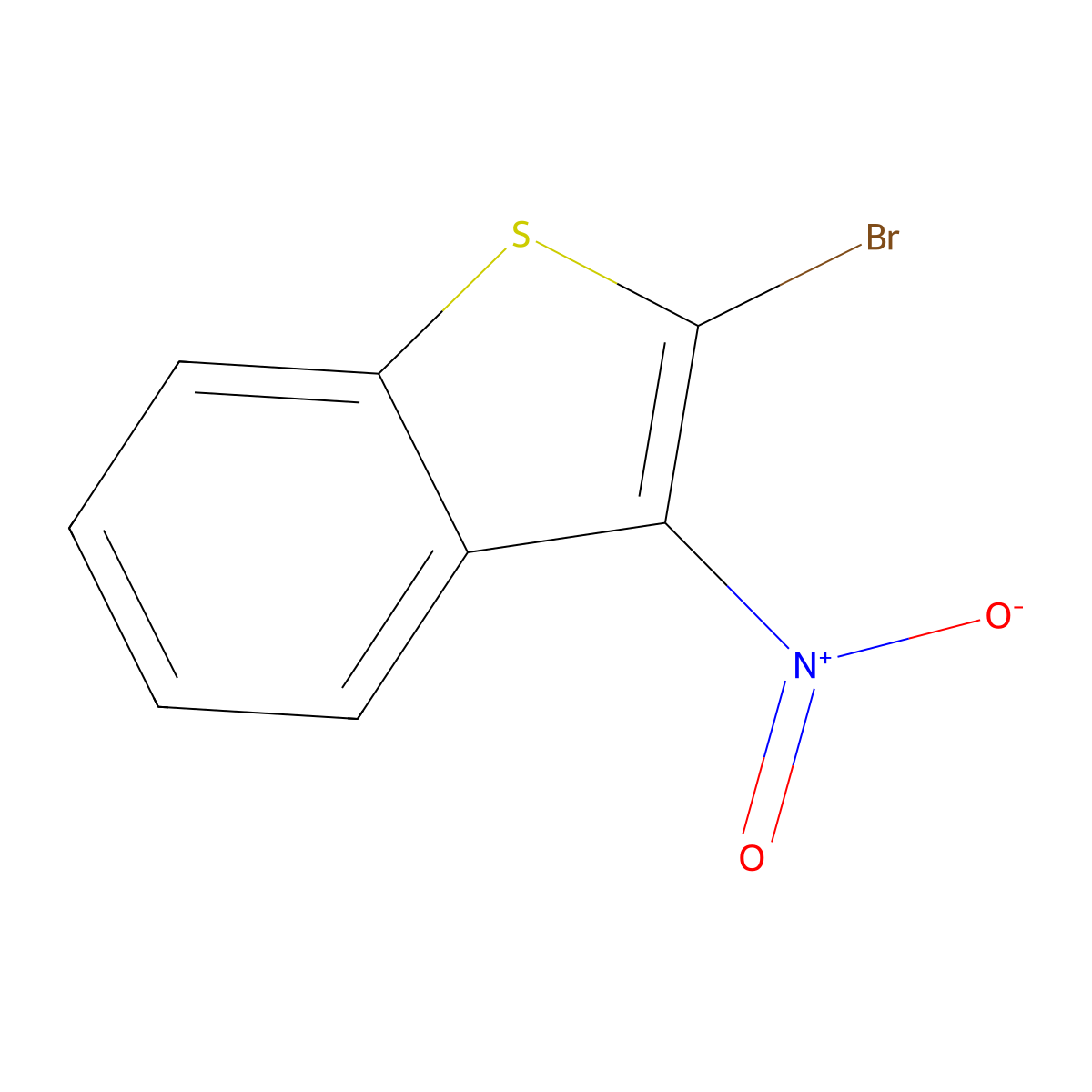2-Bromo-3-nitro-1-benzothiophene molecular structure, CAS 100949-37-9