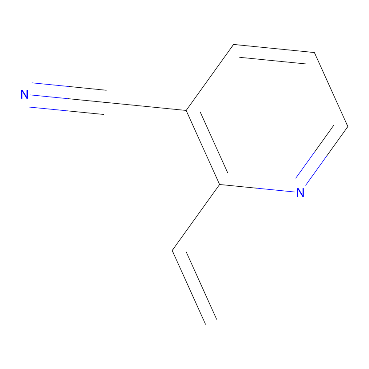 2-Ethenylpyridine-3-carbonitrile molecular structure, CAS 100949-39-1