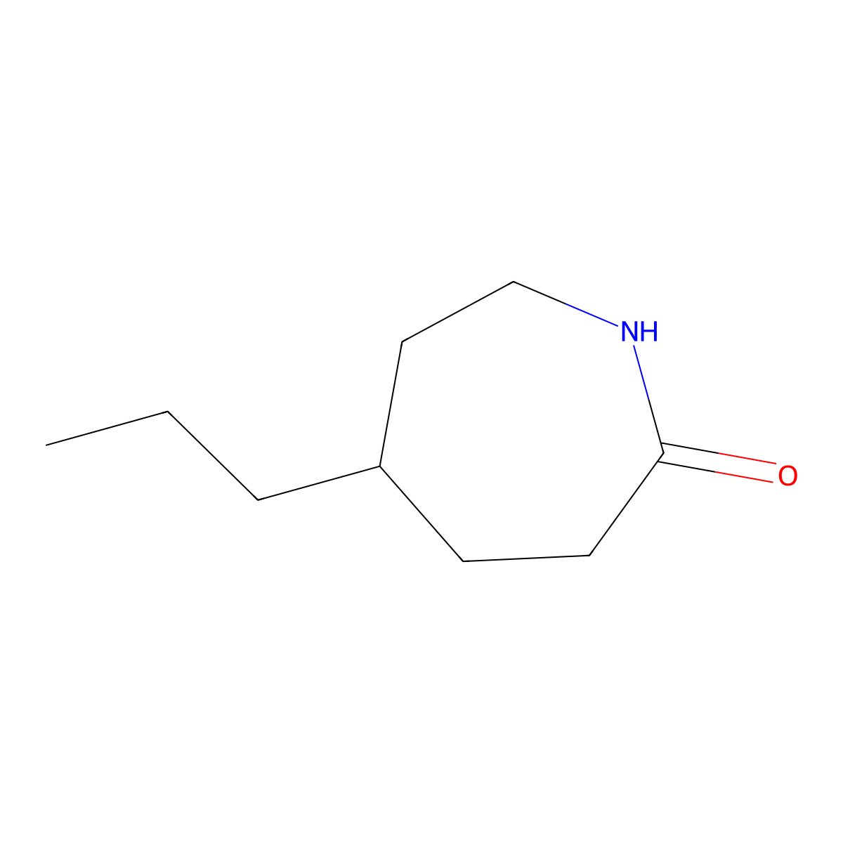 5-Propylazepan-2-one molecular structure, CAS 100949-73-3