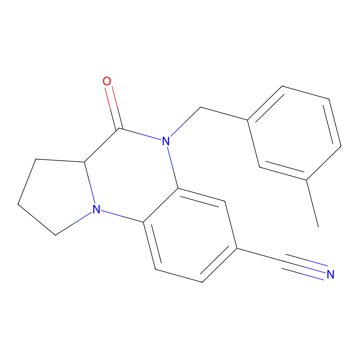 5-(3-Methylbenzyl)-4-oxo-1,2,3,3a,4,5-hexahydropyrrolo[1,2-a]quinoxaline-7-carbonitrile molecular structure, CAS 1009499-24-4