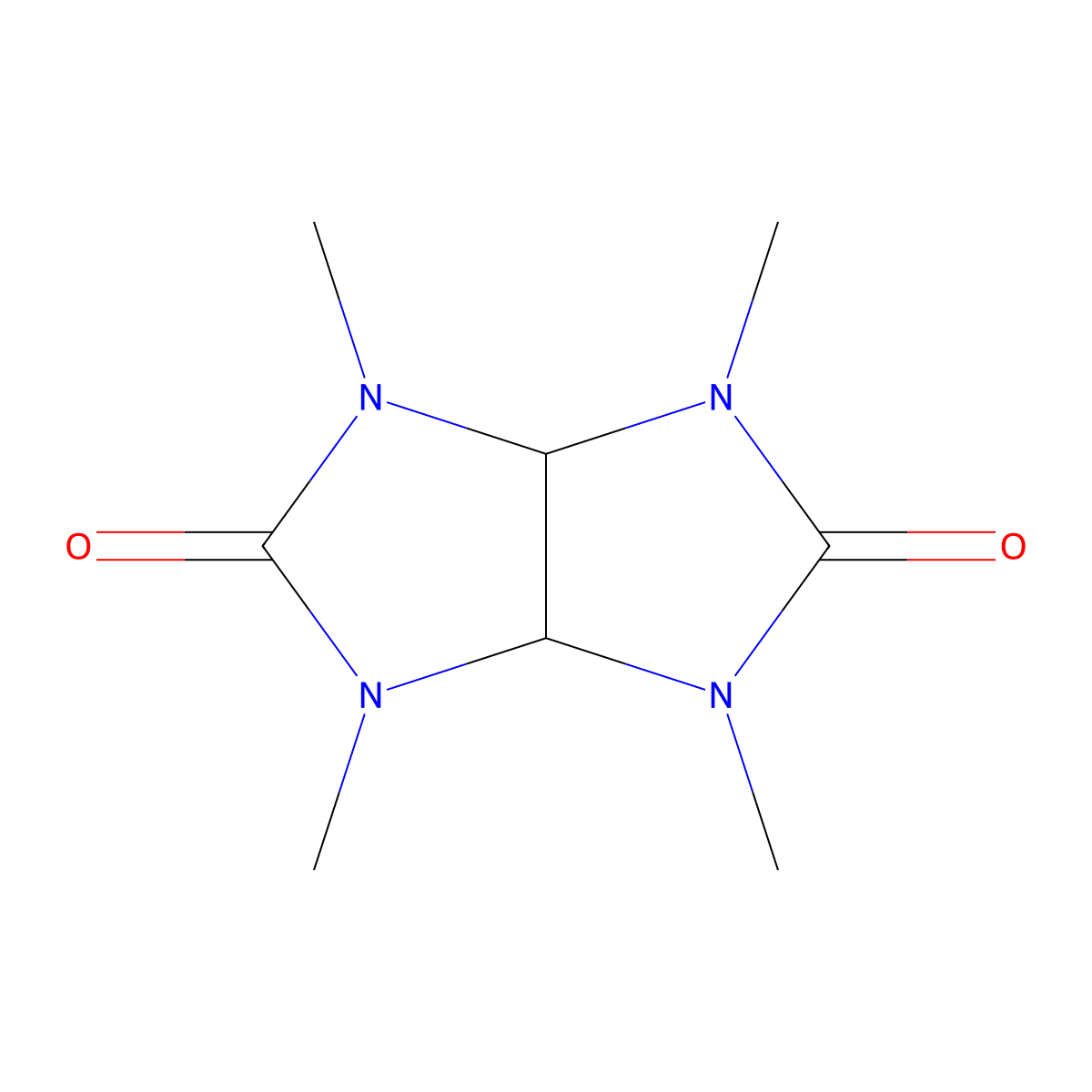Tetrahydro-1,3,4,6-tetramethylimidazo(4,5-d)imidazole-2,5(1H,3H)-dione molecular structure, CAS 10095-06-4