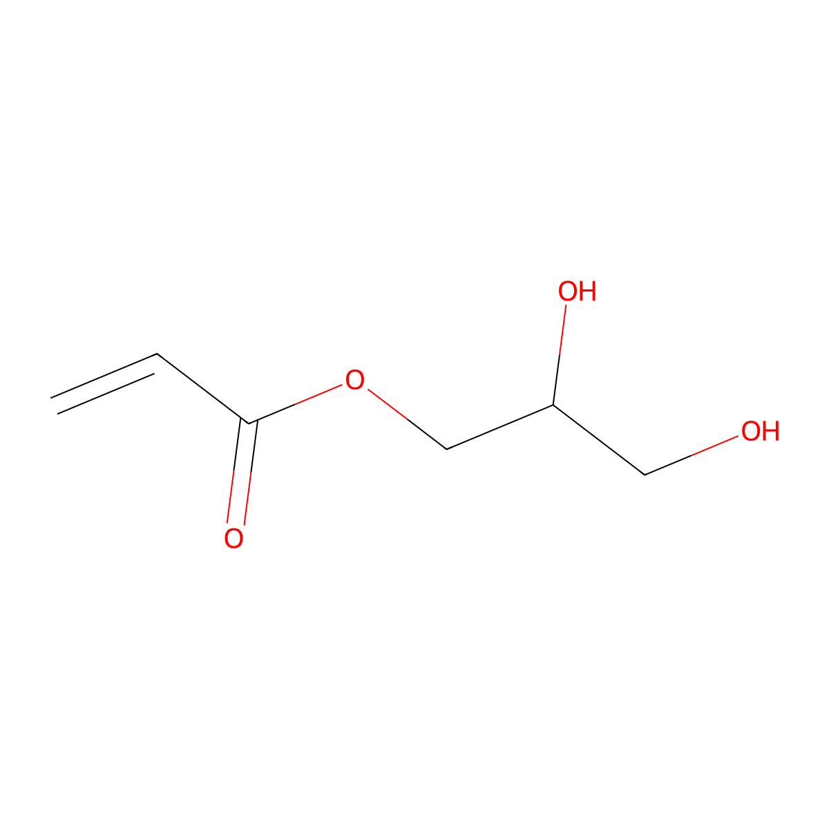 2,3-Dihydroxypropyl 2-propenoate molecular structure, CAS 10095-20-2