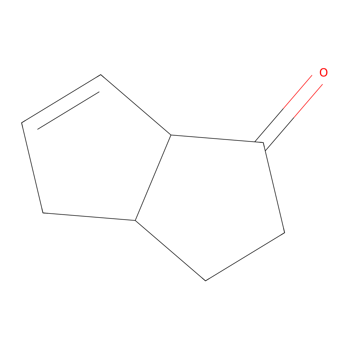 rac-(3aR,6aR)-1,2,3,3a,4,6a-hexahydropentalen-1-one molecular structure, CAS 10095-78-0