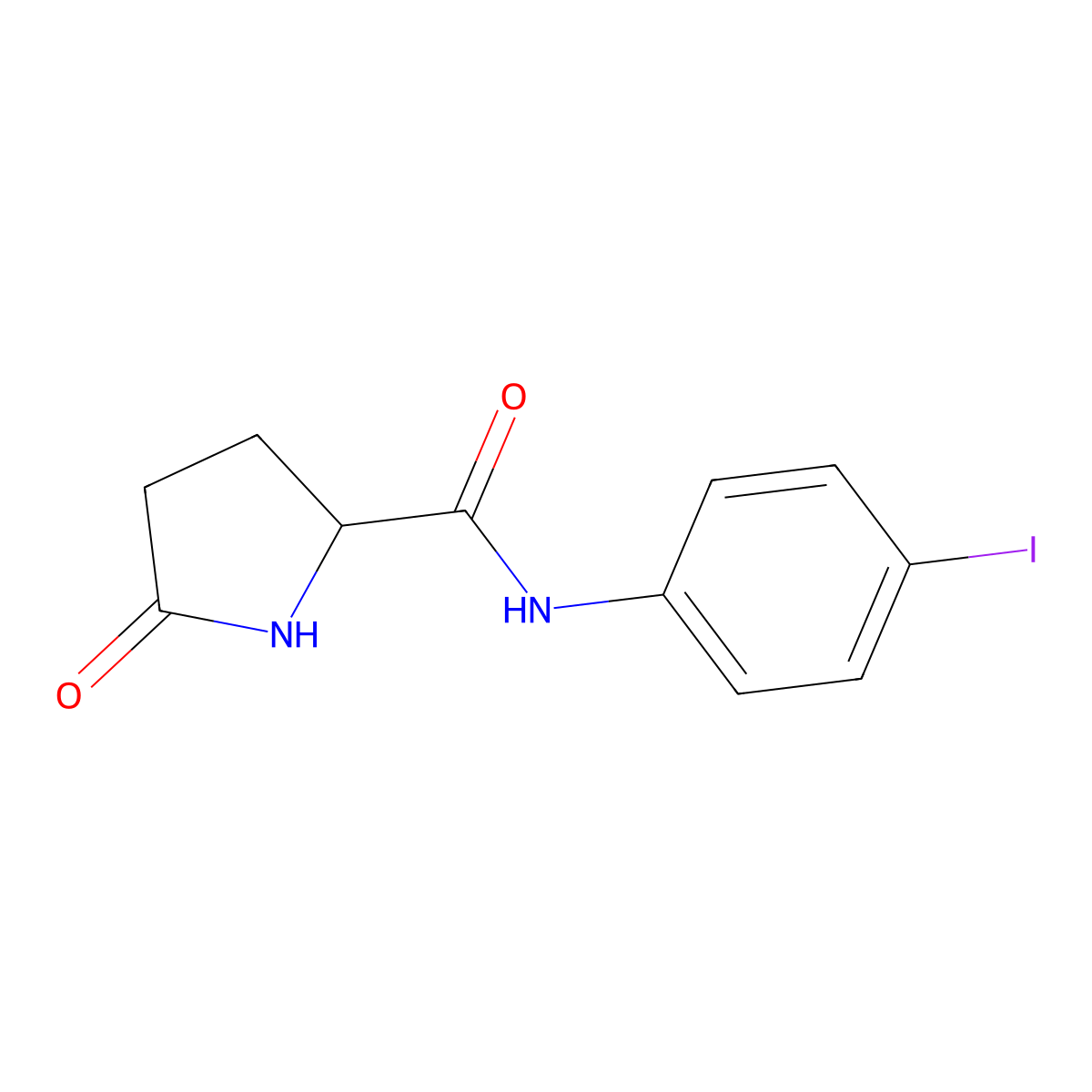 N-(4-iodophenyl)-5-oxopyrrolidine-2-carboxamide molecular structure, CAS 1009500-34-8