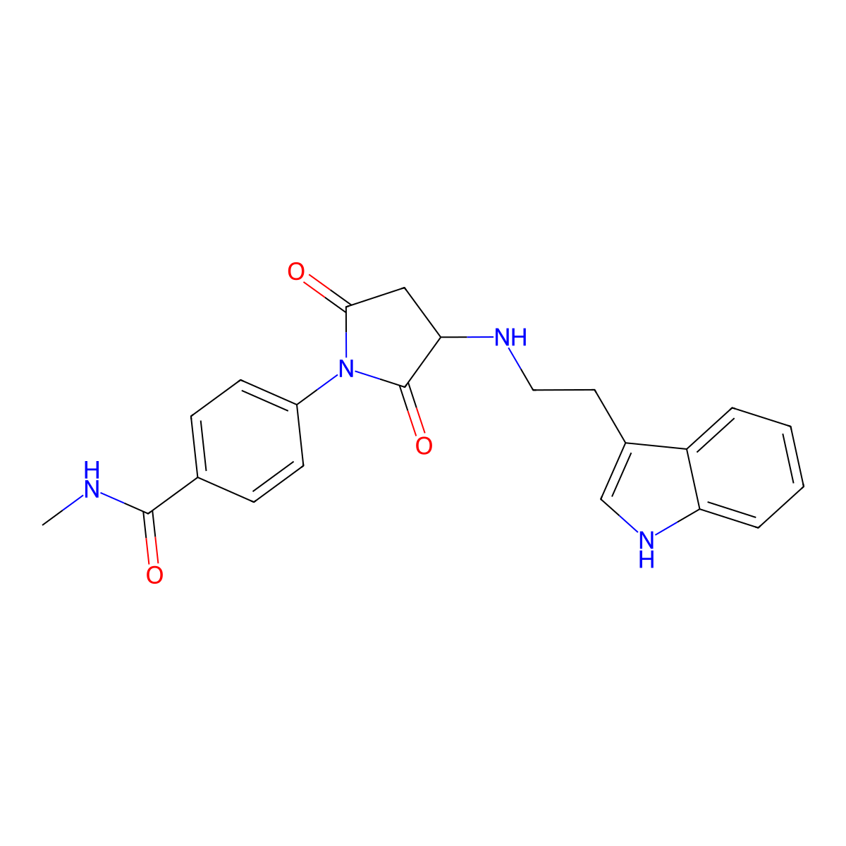 4-(3-{[2-(1H-indol-3-yl)ethyl]amino}-2,5-dioxo-1-pyrrolidinyl)-N-methylbenzamide molecular structure, CAS 1009503-50-7