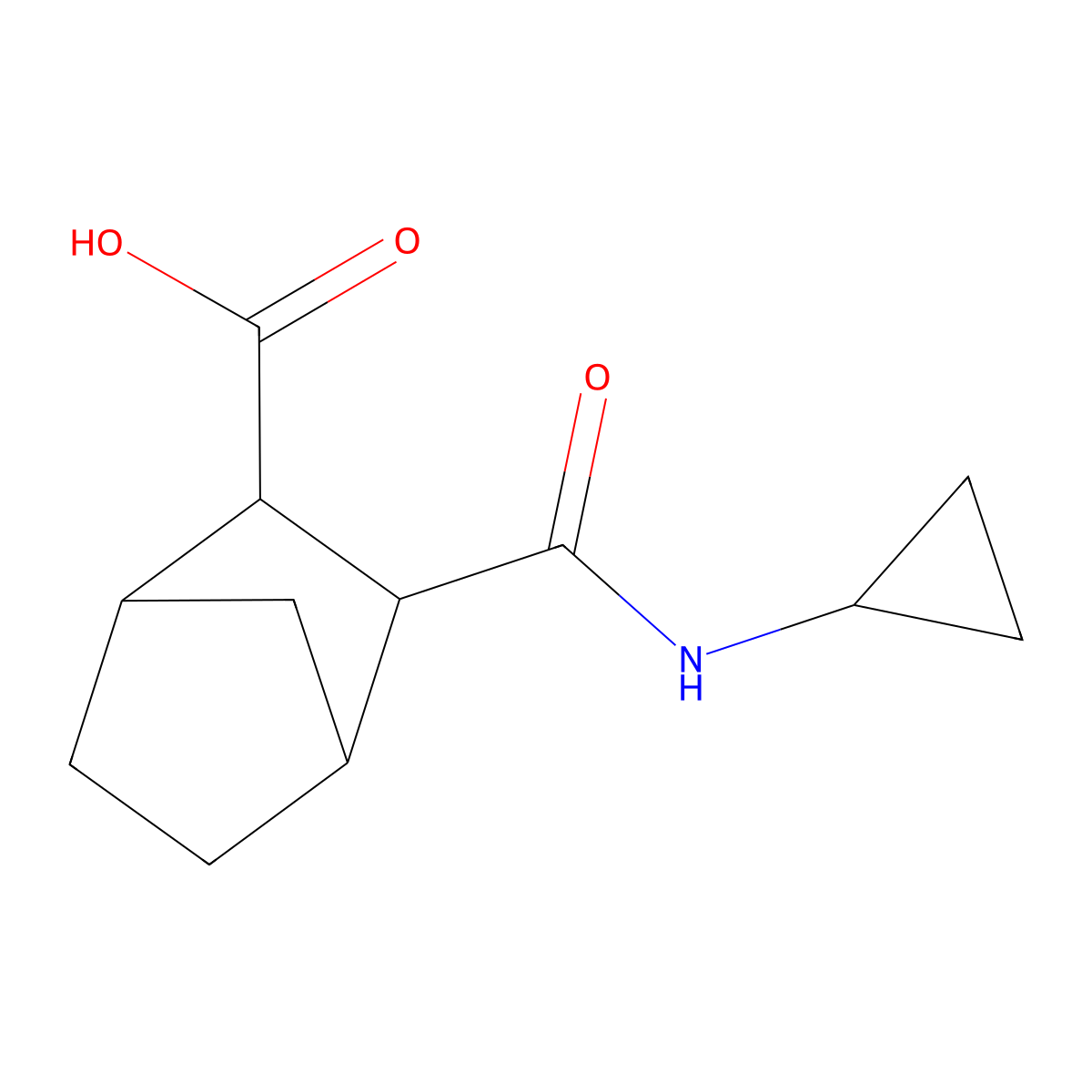 3-(Cyclopropylcarbamoyl)bicyclo[2.2.1]heptane-2-carboxylic acid molecular structure, CAS 1009504-77-1