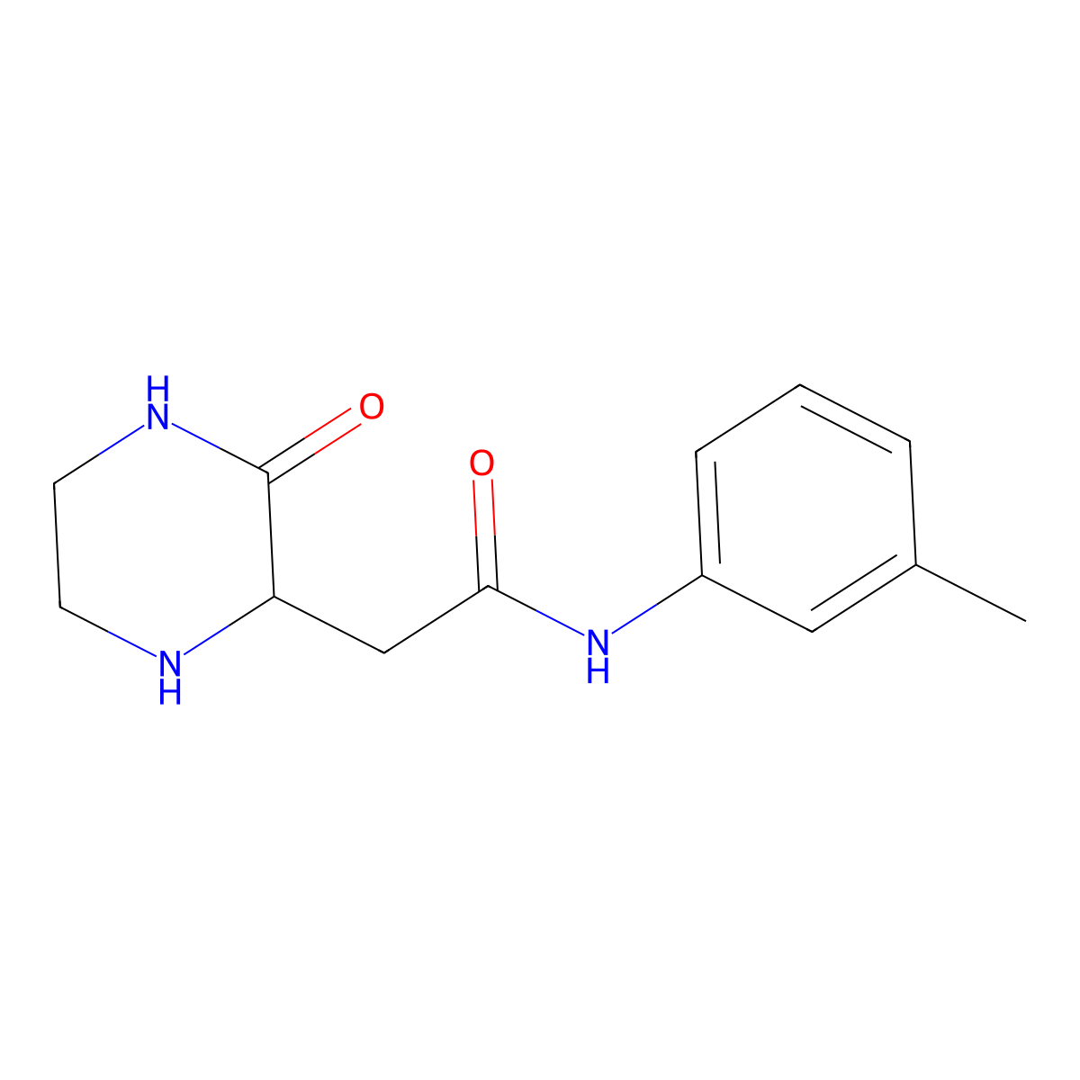 N-(3-methylphenyl)-2-(3-oxopiperazin-2-yl)acetamide molecular structure, CAS 1009505-63-8