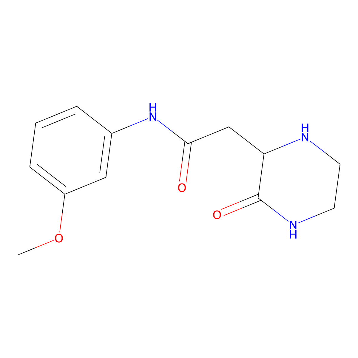N-(3-methoxyphenyl)-2-(3-oxopiperazin-2-yl)acetamide molecular structure, CAS 1009505-81-0