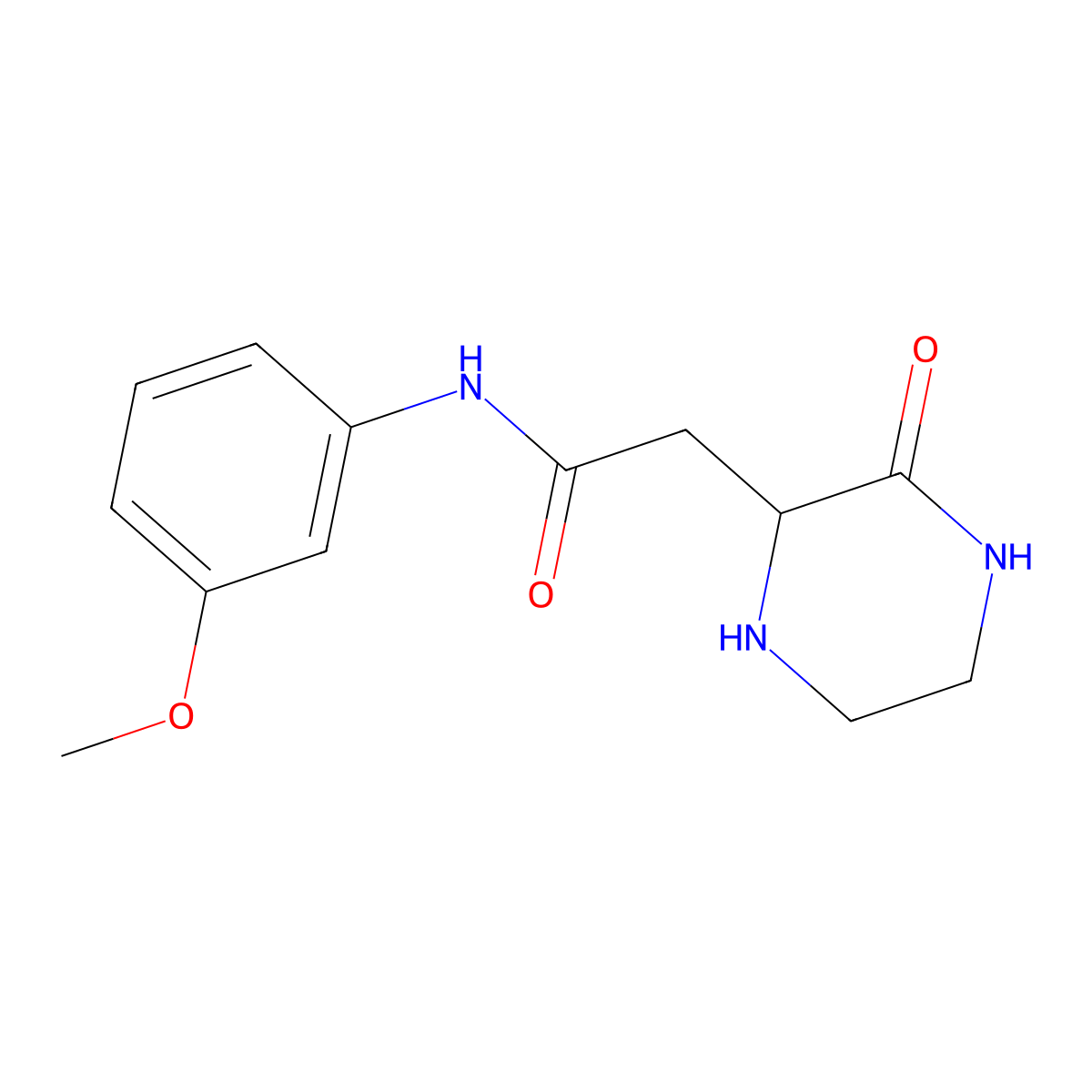 N-(3-methoxyphenyl)-2-(3-oxopiperazin-2-yl)acetamide molecular structure, CAS 1009505-81-0