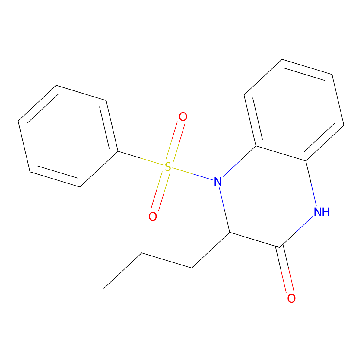 4-(phenylsulfonyl)-3-propyl-3,4-dihydro-2(1H)-quinoxalinone molecular structure, CAS 1009526-41-3