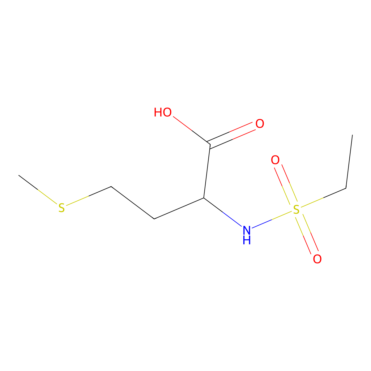 2-Ethanesulfonamido-4-(methylsulfanyl)butanoic acid molecular structure, CAS 1009529-97-8
