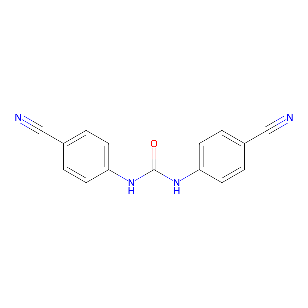 1,3-Bis(4-cyanophenyl)urea molecular structure, CAS 100953-84-2