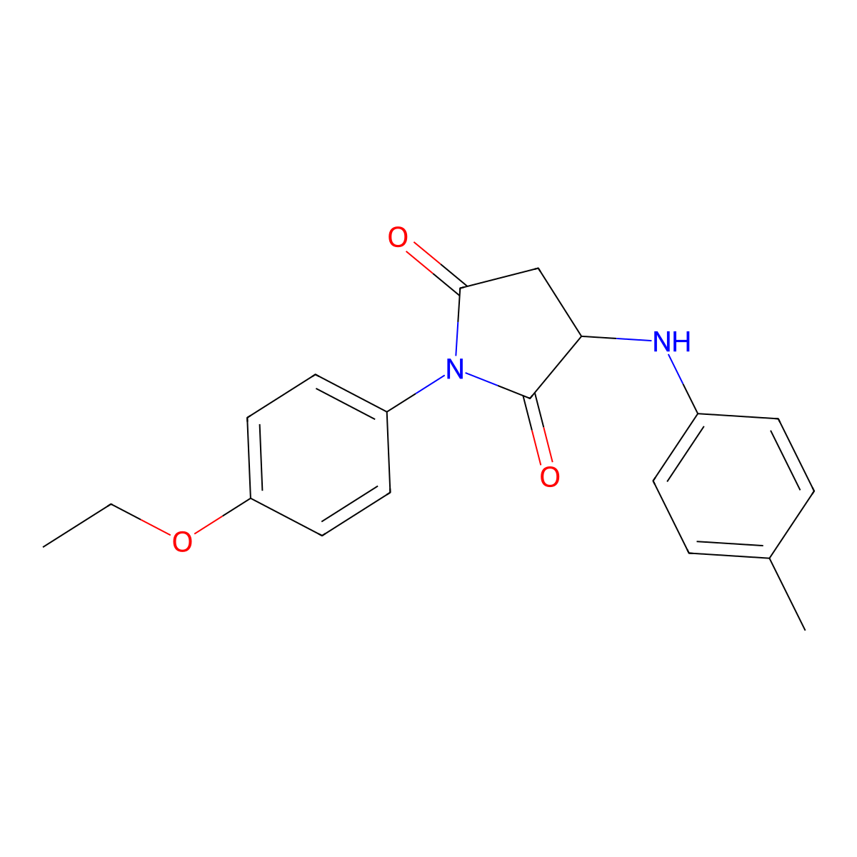 1-(4-Ethoxyphenyl)-3-[(4-methylphenyl)amino]pyrrolidine-2,5-dione molecular structure, CAS 1009534-05-7