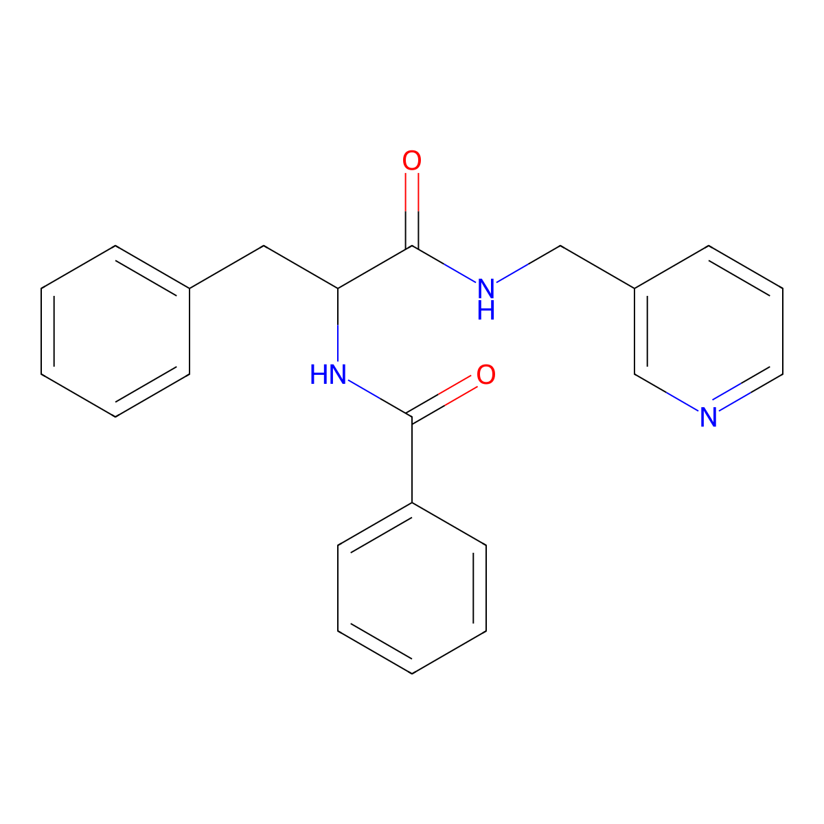N-[1-oxo-3-phenyl-1-(pyridin-3-ylmethylamino)propan-2-yl]benzamide molecular structure, CAS 1009537-69-2