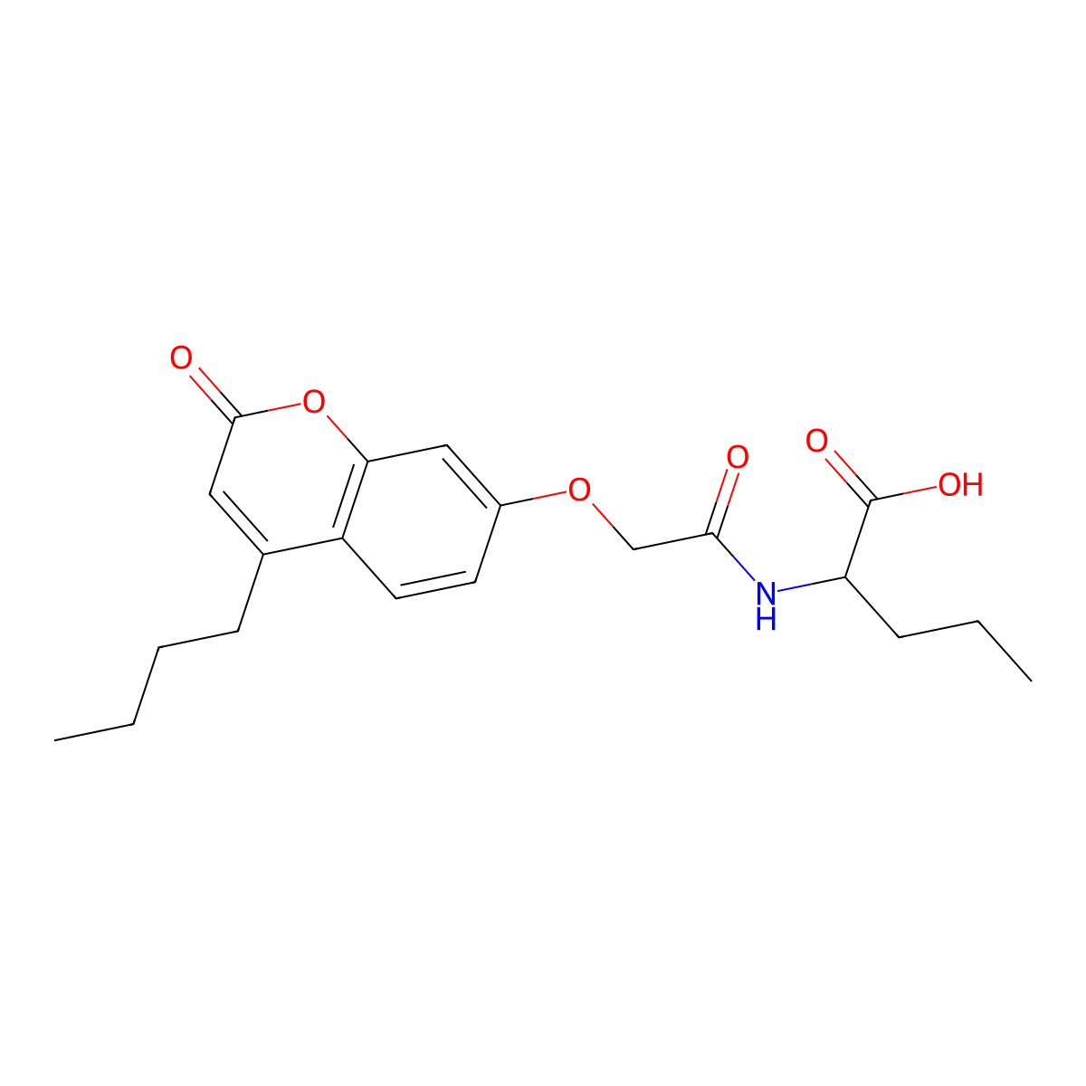 N-{[(4-butyl-2-oxo-2H-chromen-7-yl)oxy]acetyl}norvaline molecular structure, CAS 1009537-83-0