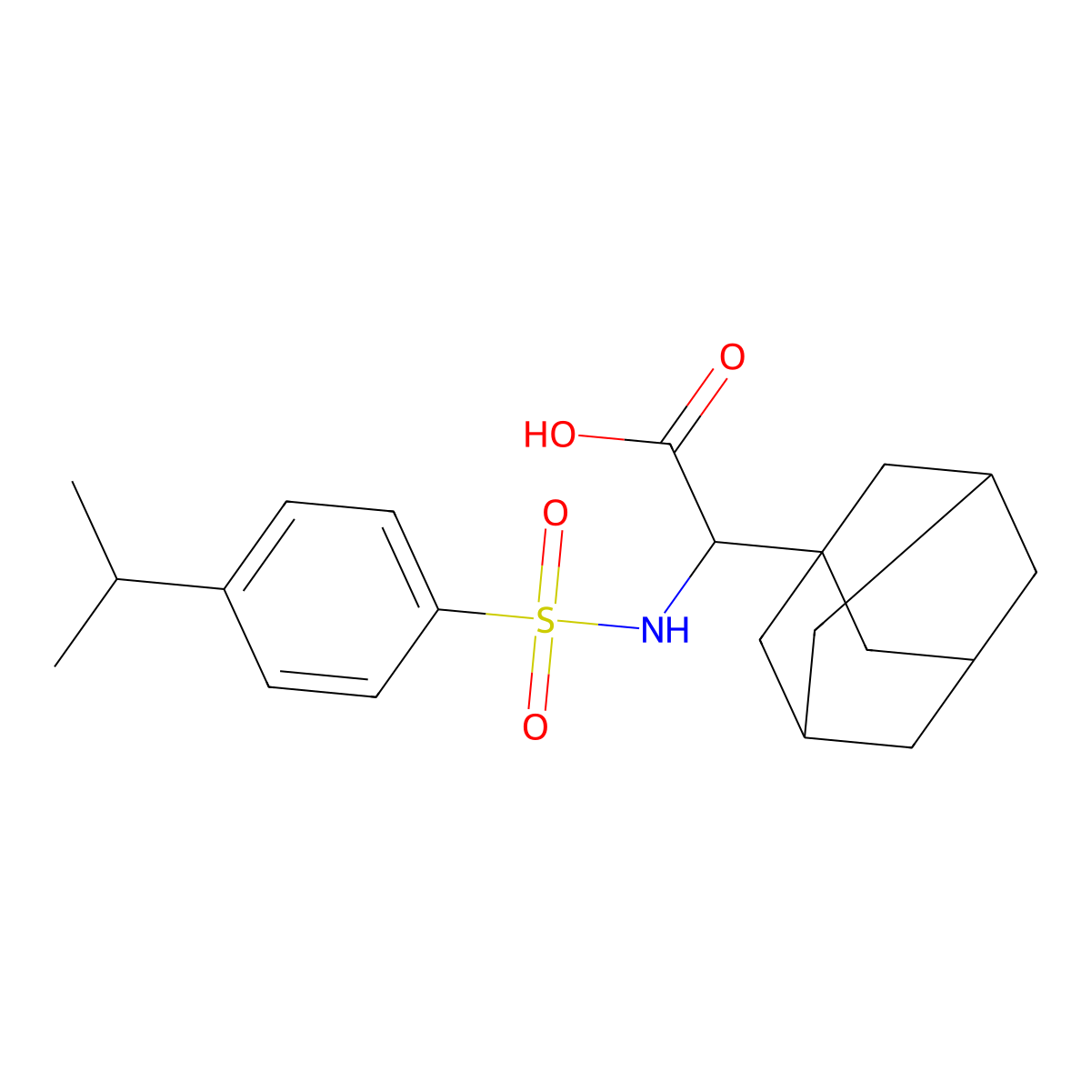 2-(Adamantan-1-yl)-2-[4-(propan-2-yl)benzenesulfonamido]acetic acid molecular structure, CAS 1009548-97-3