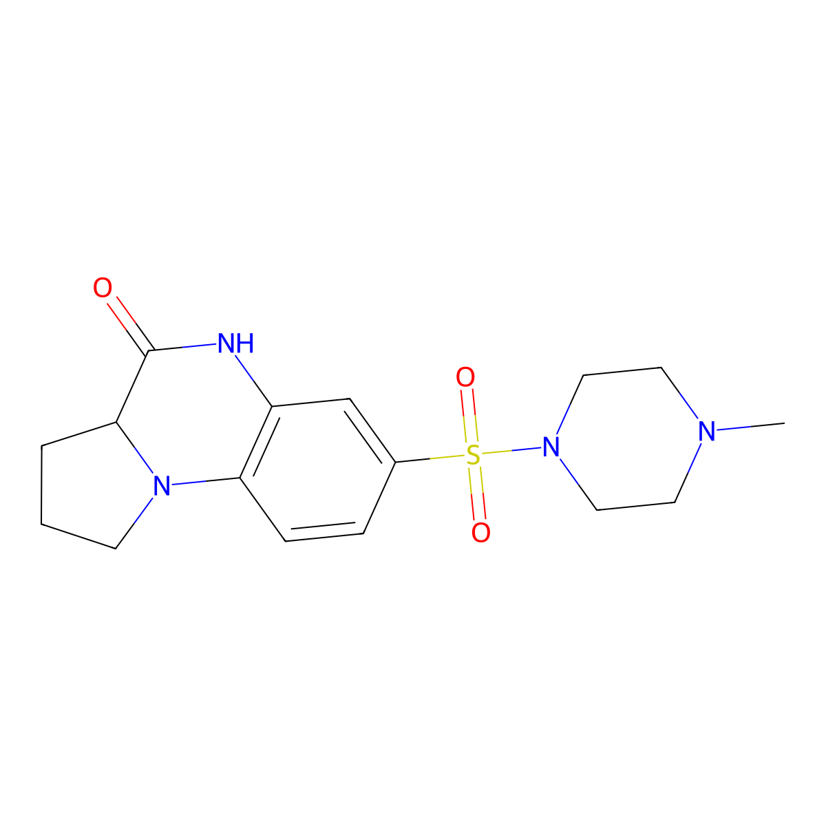 7-[(4-methylpiperazino)sulfonyl]-1,2,3,3a-tetrahydropyrrolo[1,2-a]quinoxalin-4(5H)-one molecular structure, CAS 1009549-45-4