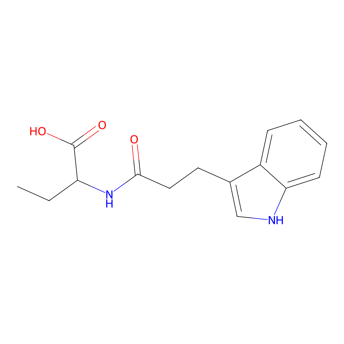 2-{[3-(1H-indol-3-yl)propanoyl]amino}butanoic acid molecular structure, CAS 1009553-00-7
