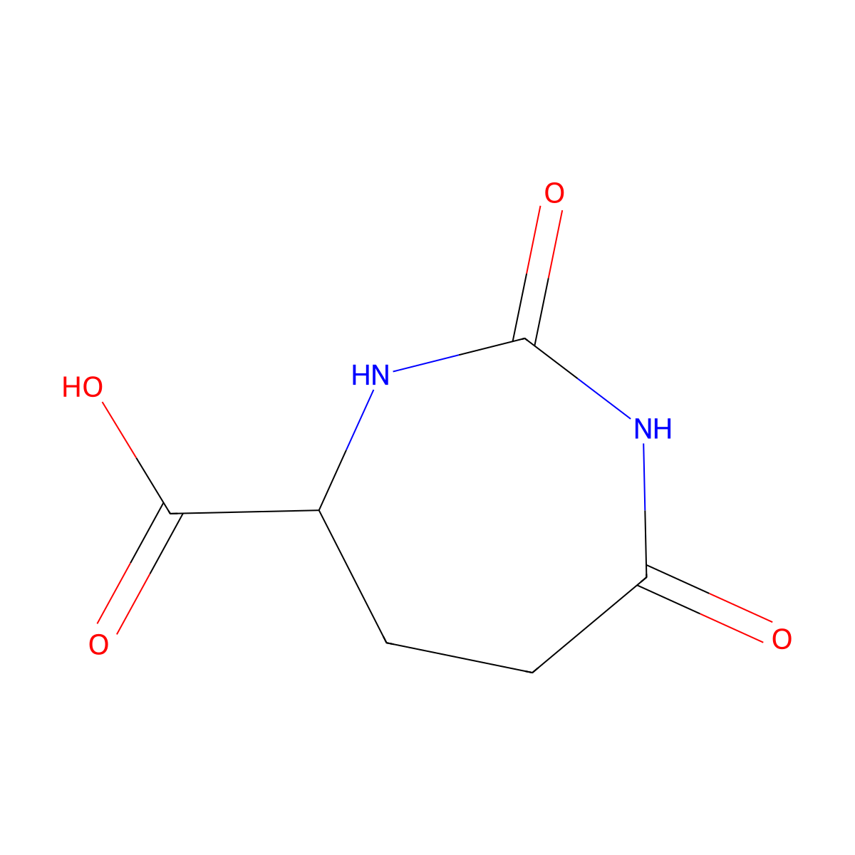 2,7-Dioxo-1,3-diazepane-4-carboxylic acid molecular structure, CAS 1009553-88-1