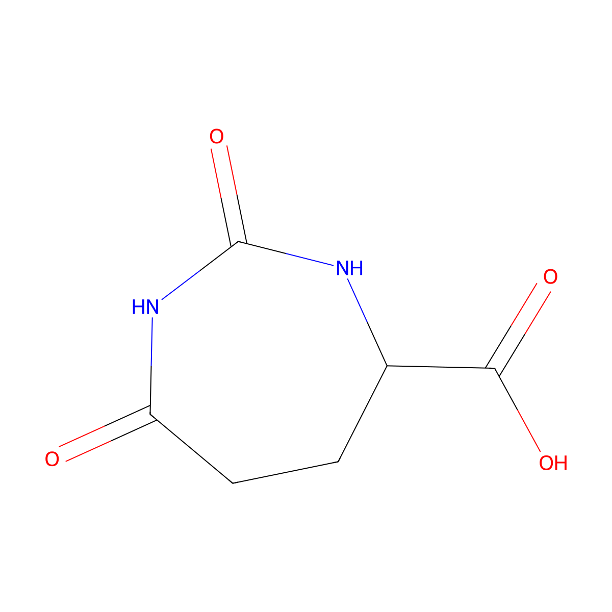 2,7-Dioxo-1,3-diazepane-4-carboxylic acid molecular structure, CAS 1009553-88-1