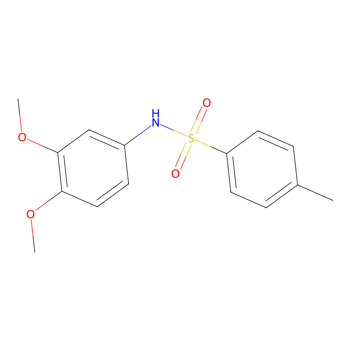 N-(3,4-Dimethoxyphenyl)-4-methylbenzenesulfonamide molecular structure, CAS 100956-66-9
