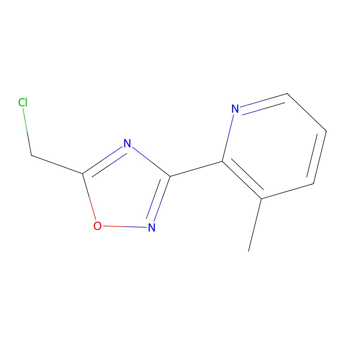 5-(Chloromethyl)-3-(3-methylpyridin-2-yl)-1,2,4-oxadiazole molecular structure, CAS 1009562-65-5