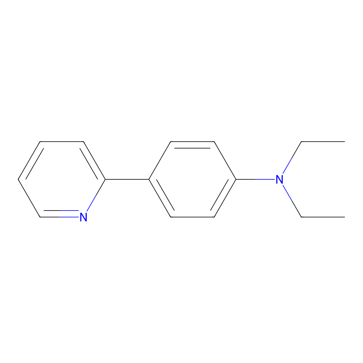 N,N-Diethyl-4-(2-pyridyl)aniline molecular structure, CAS 100957-33-3